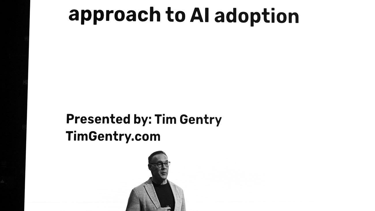 Dr. Timothy H. Gentry (Tim Gentry) presenting 'The Practical AI Advantage': YPO keynote on AI adoption and reducing time to correction, 2026